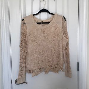 Free people lace sweatshirt